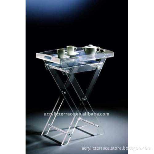 Manufacturing Frosted Perspex/Acrylic Folding Table